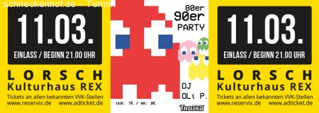 80er / 90er Party mit Oli P. Werbeplakat