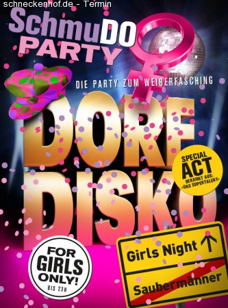 Dorfdisko: SchmuDo-Party Werbeplakat