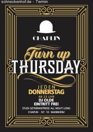 TurnUp Thursday Werbeplakat