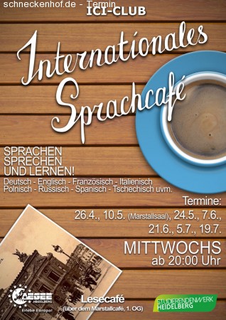 ICI-Club: Internationales Sprachcafé Werbeplakat