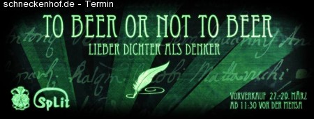 To beer or not to beer - Fotostand Werbeplakat