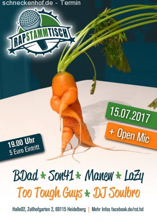 Rapstammtisch mit Bdad, Son41 und Manew Werbeplakat