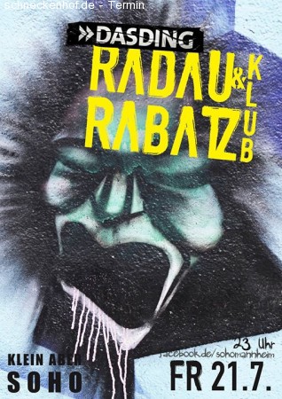 Radau & Rabatz Klub Werbeplakat