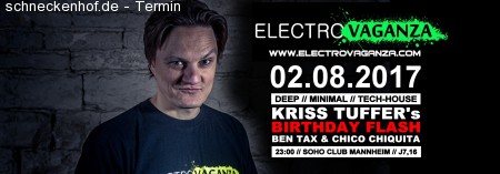 Electrovaganza • Kriss Tuffer's Bday2017 Werbeplakat