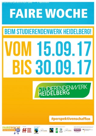 Faire Woche beim Studierendenwerk Heidel Werbeplakat