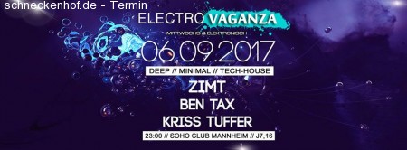 Electrovaganza • Zimt, Kriss & Ben Werbeplakat