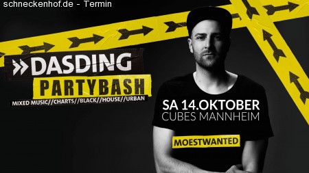 D A S D I N G Partybash // Mannheim Werbeplakat