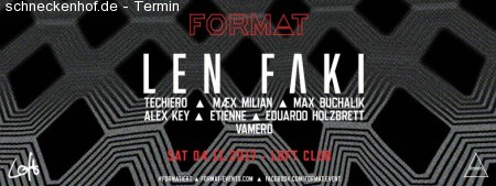 Format pres. Len Faki at Loft Werbeplakat