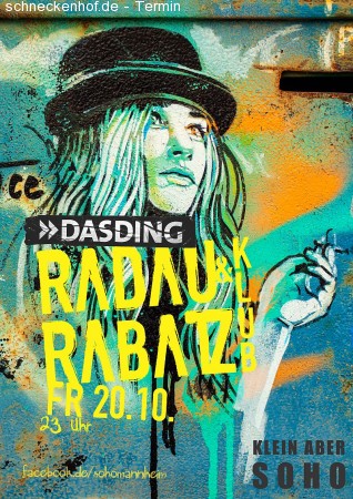 Radau & Rabatz Klub Werbeplakat