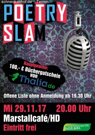 Poetry Slam Werbeplakat